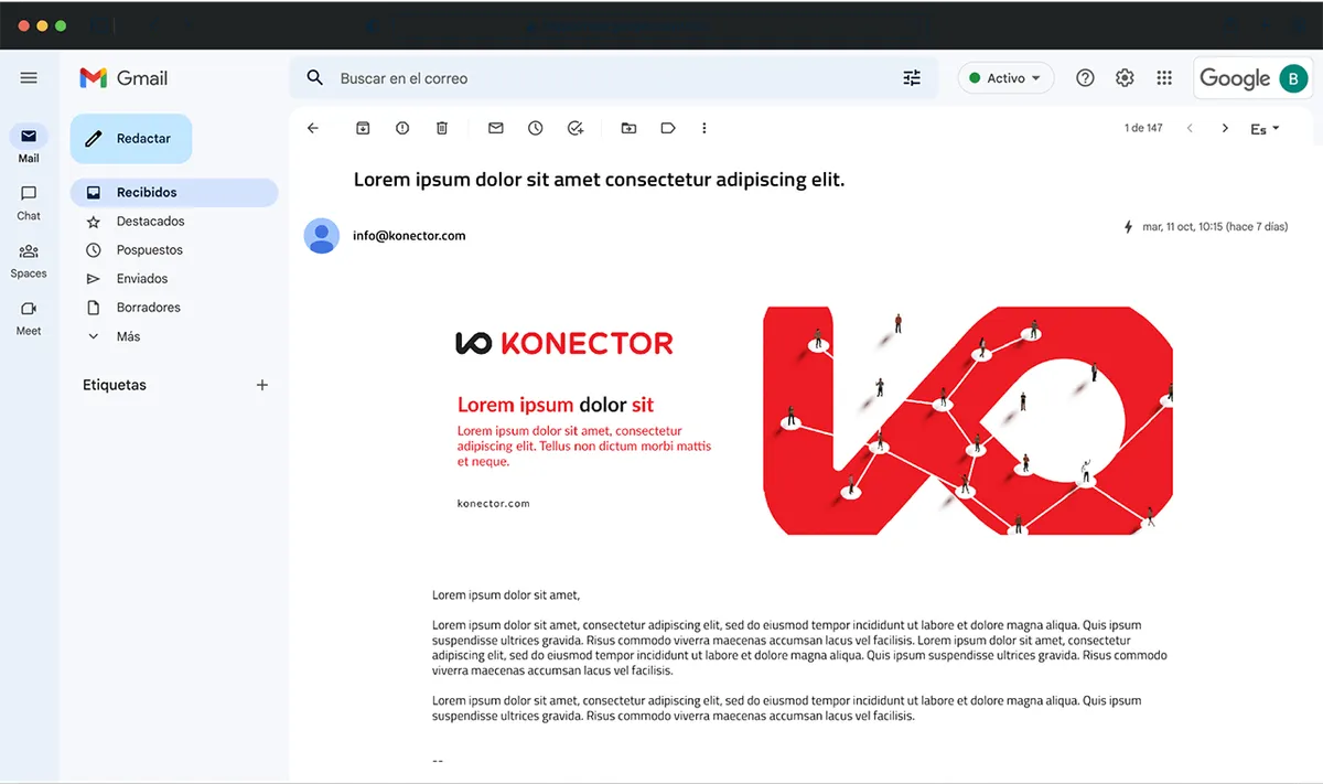 Mail corporativo Konector